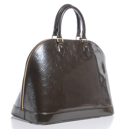 Louis Vuitton Vernis Alma GM Vert Bronze 3 of 8
