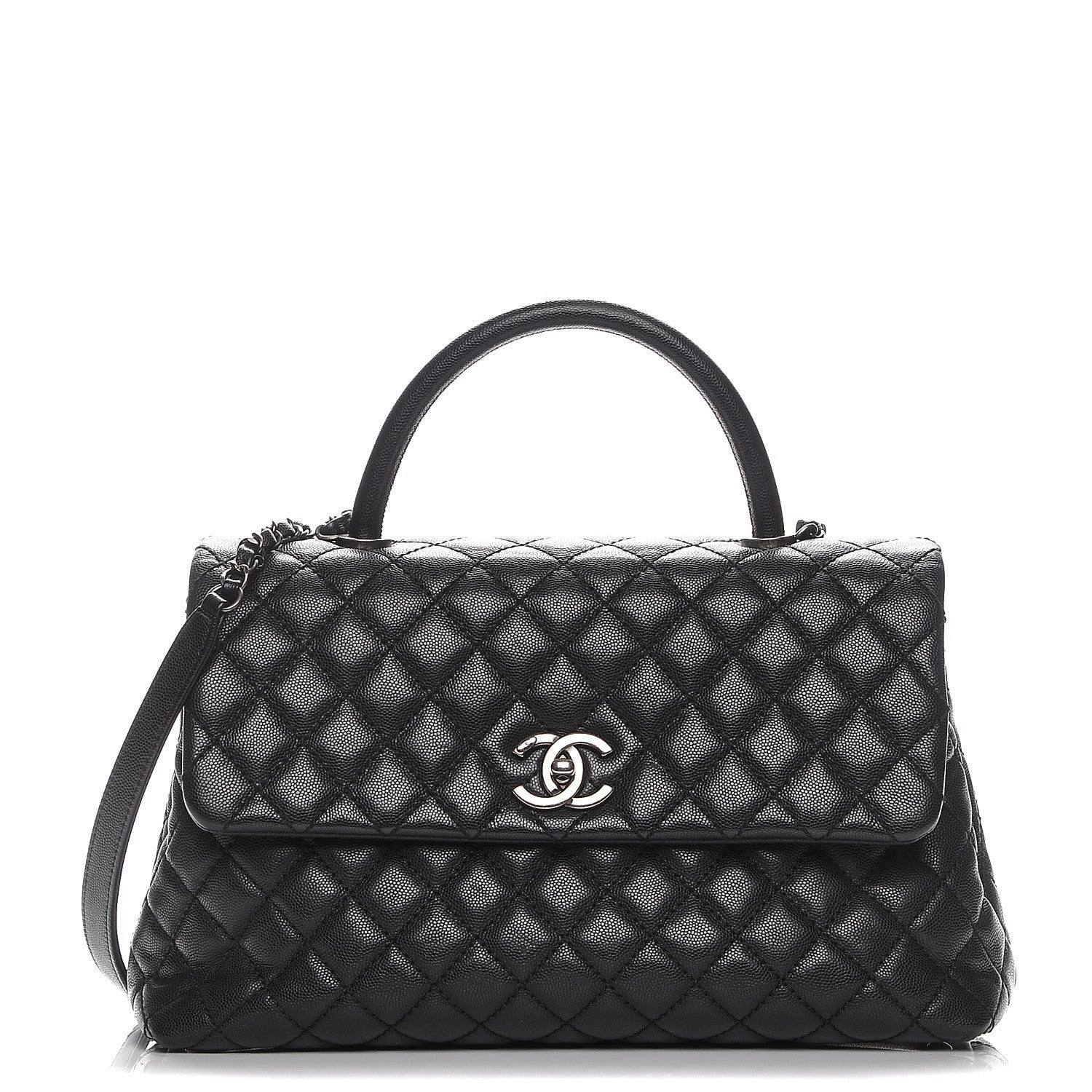 Chanel Caviar Quilted Medium Coco Handle Flap Black 1 of 7
