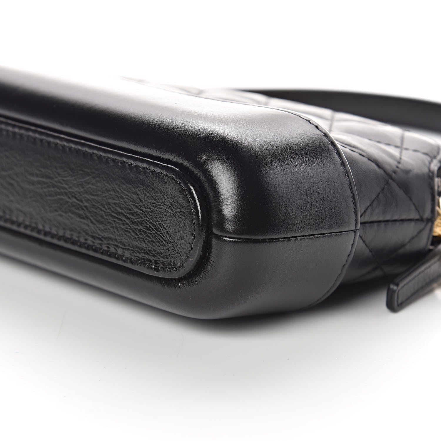 Chanel Aged Calfskin Quilted Small Gabrielle Clutch With Chain Black 12 of 12