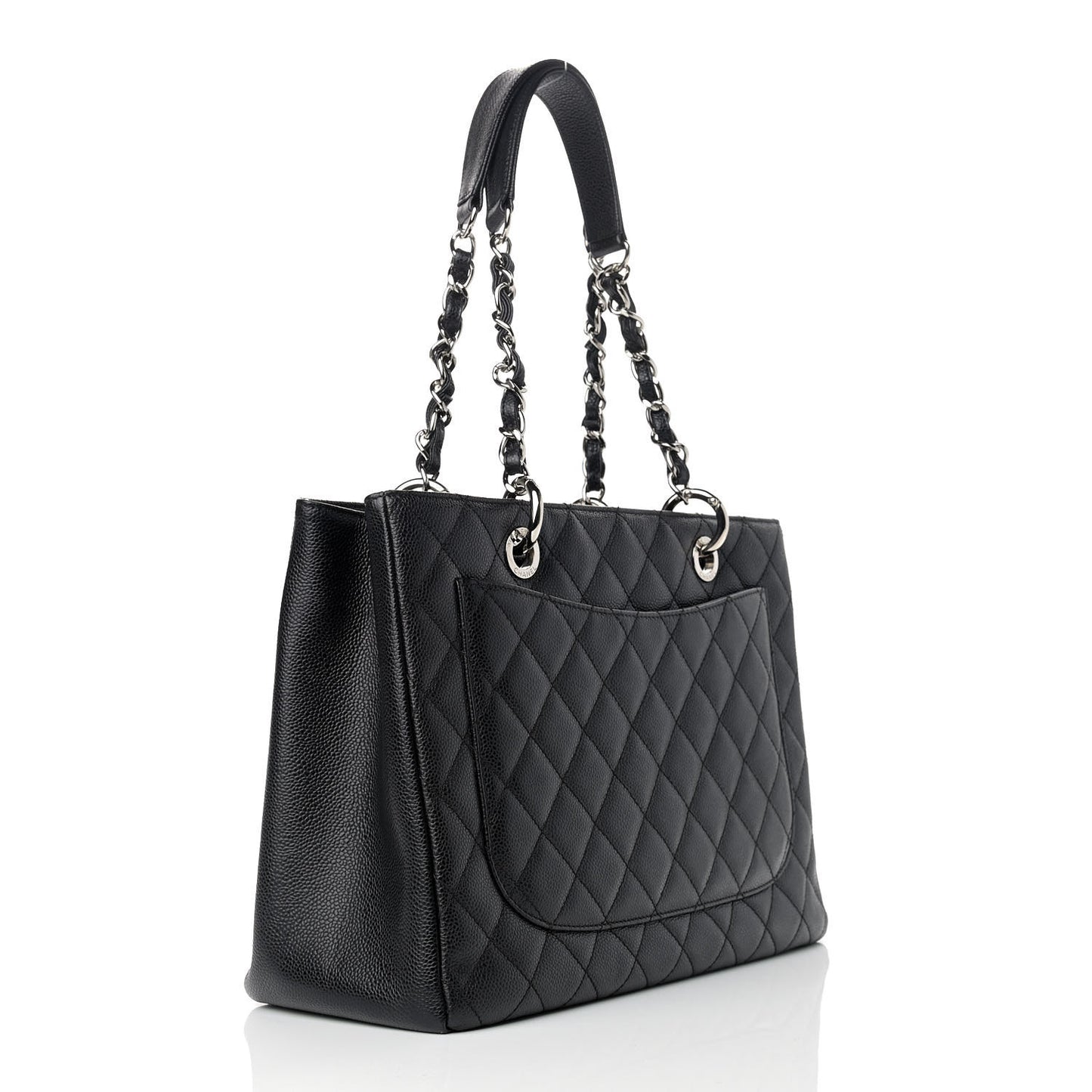 Caviar Quilted Grand Shopping Tote GST Black