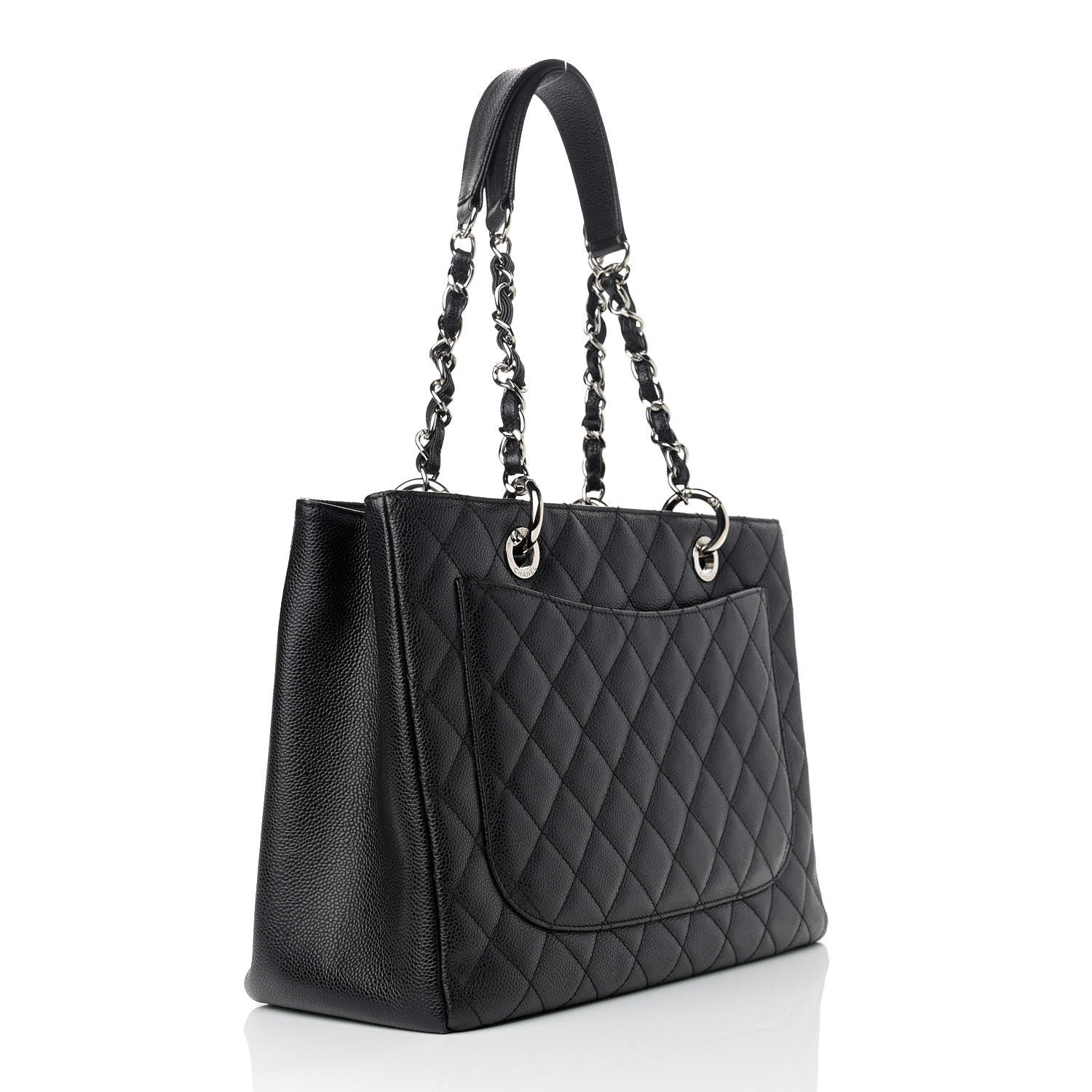 Chanel Caviar Quilted Grand Shopping Tote GST Black 3 of 10