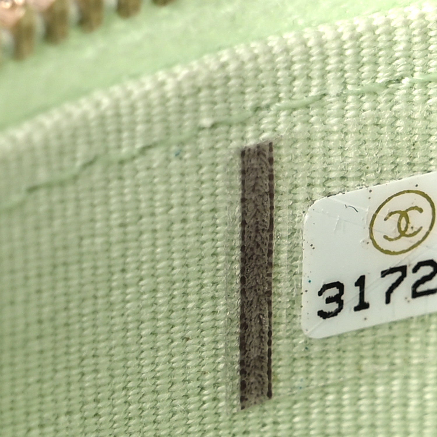 Chanel Caviar Quilted Phone Holder With Chain Light Green 7 of 11