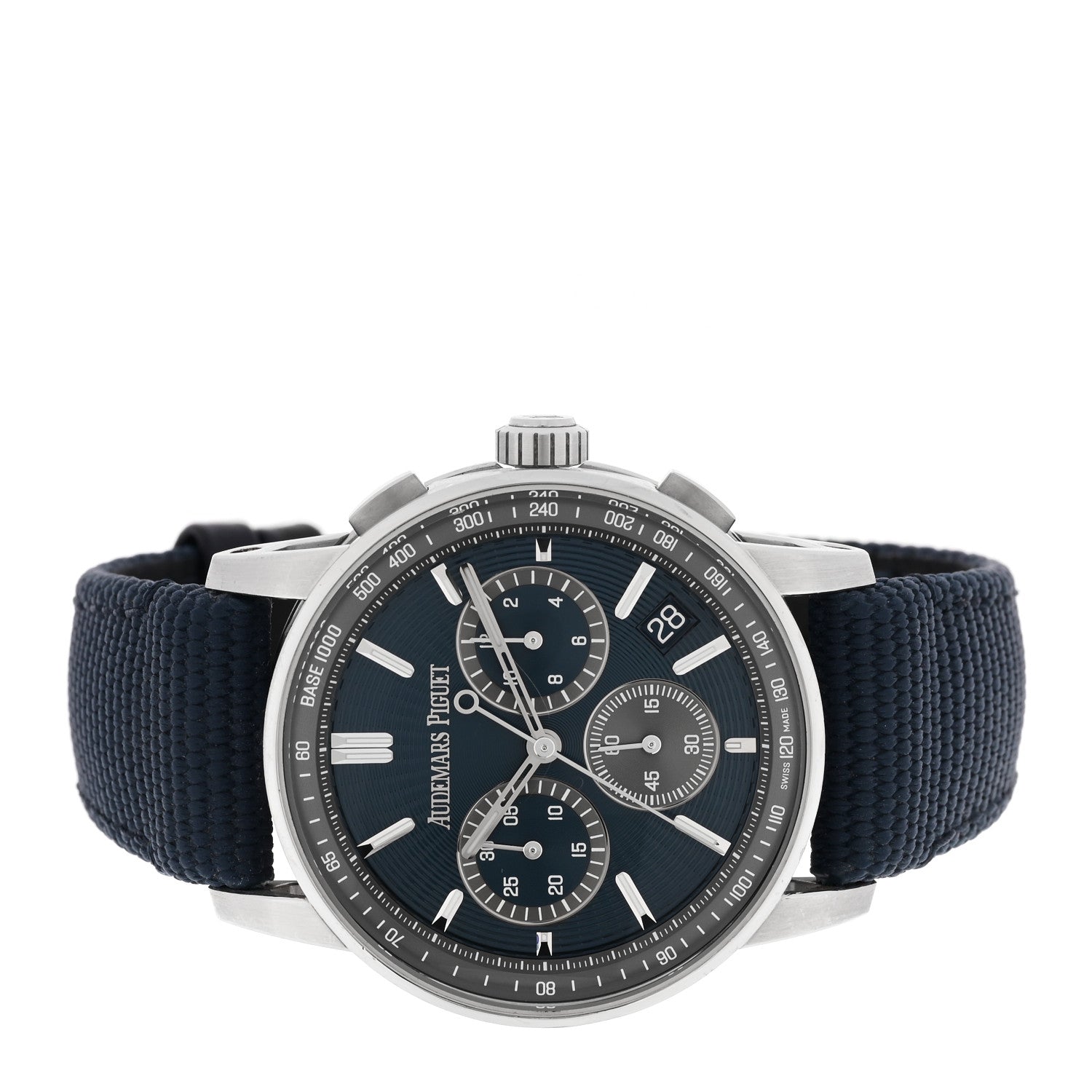 Audemars Piguet Stainless Steel Fabric 41mm Code 11.59 Automatic Watch Blue 26393ST.OO.A348KB.01 2 of 5