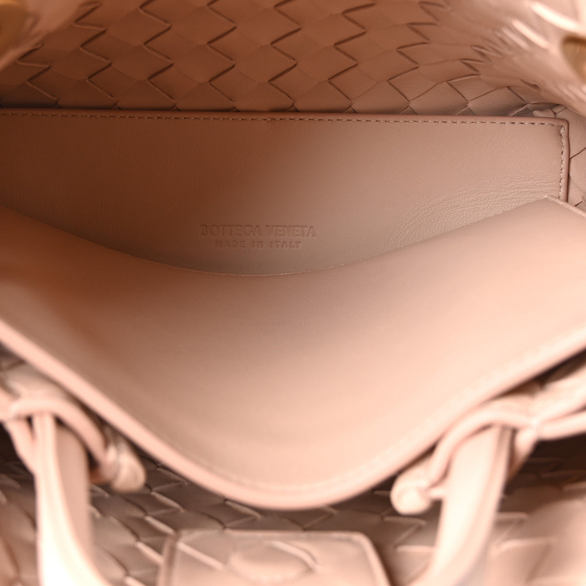 Nappa Intrecciato Small Andiamo Shoulder Bag Lotus