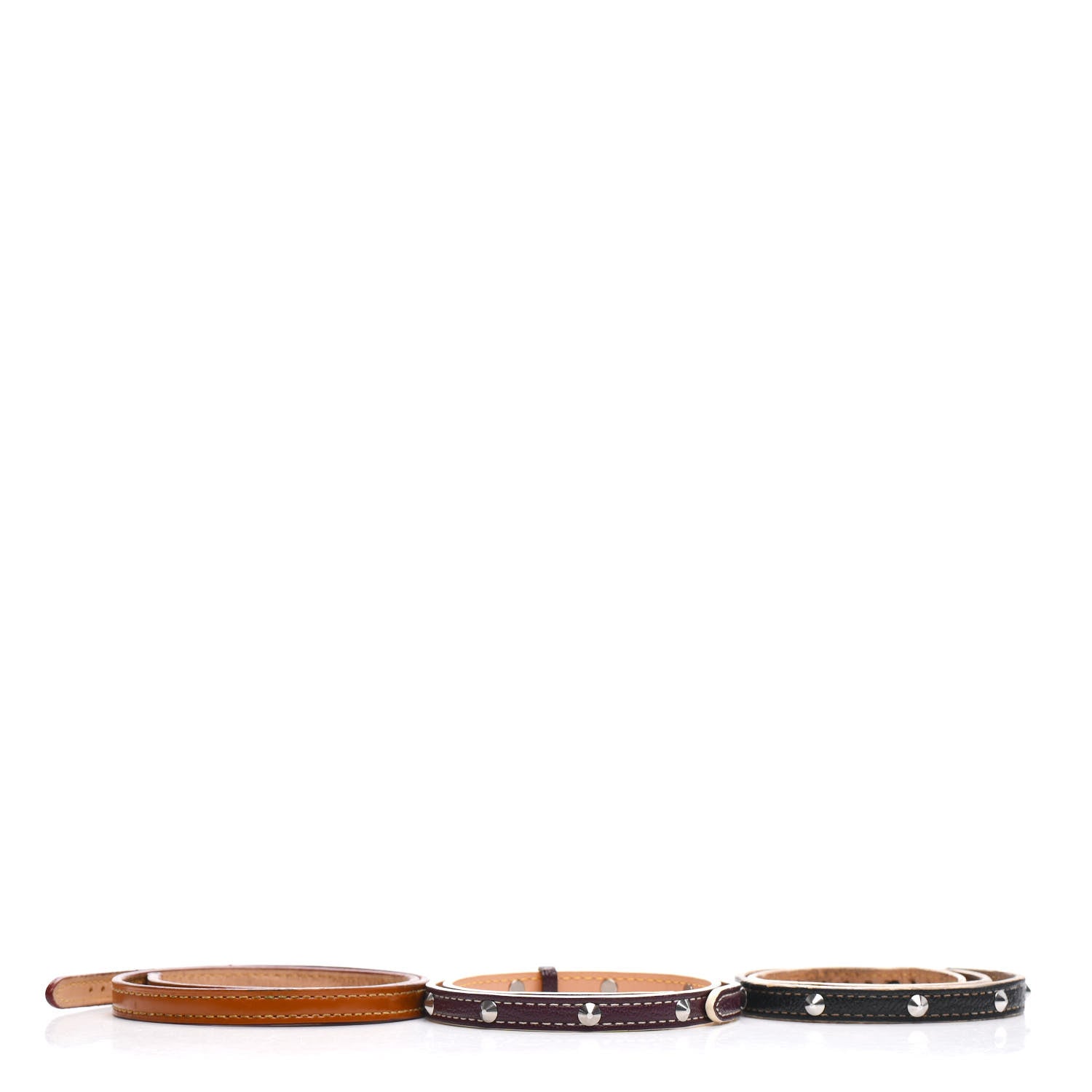 Louis Vuitton Stainless Steel Calfskin 28mm Tambour Triple Wrap Stud Quartz Watch Champagne 5 of 5