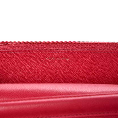 Chanel Caviar Camellia Embossed Wallet On Chain WOC Fuschia 7 of 8