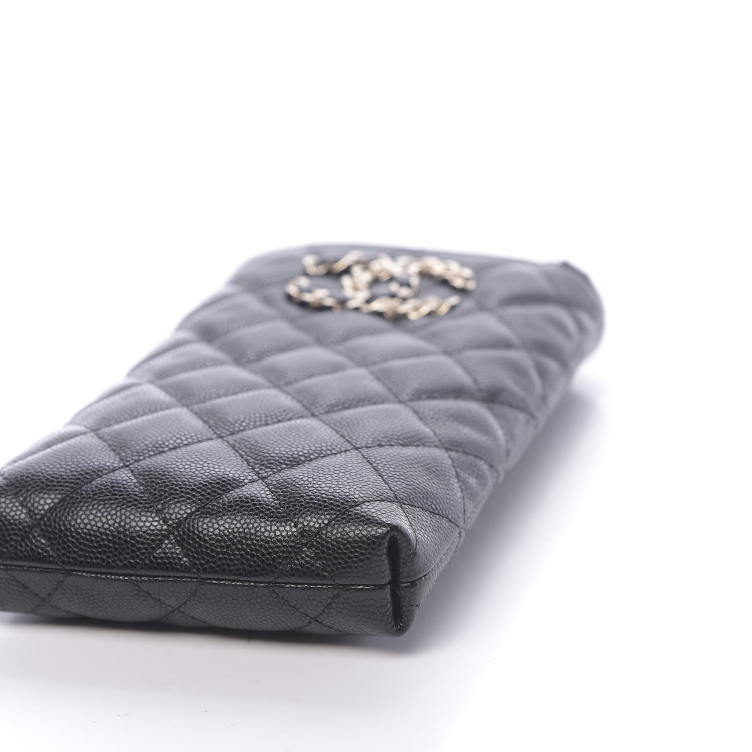 Chanel Caviar Quilted French New Wave Phone Holder With Chain Black 9 of 11