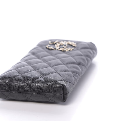 Chanel Caviar Quilted French New Wave Phone Holder With Chain Black 9 of 11