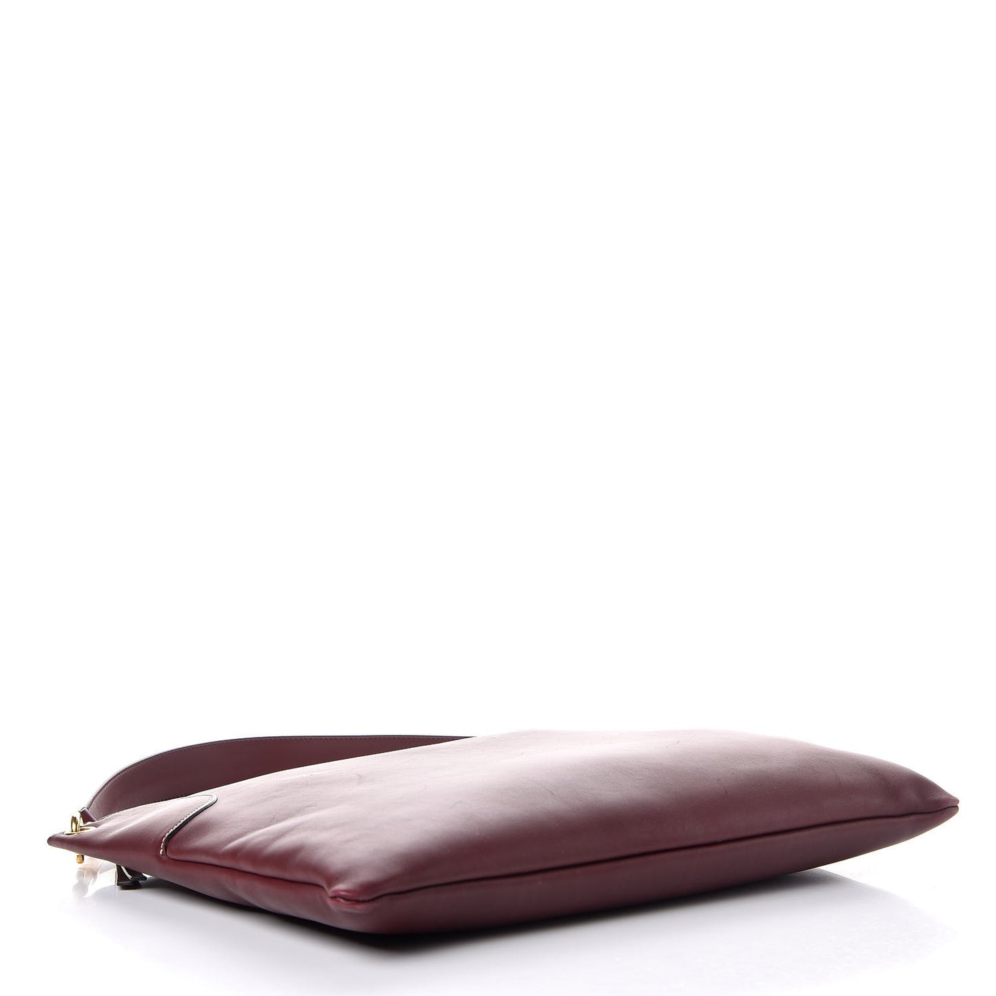 Natural Calfskin Flat Bag Burgundy