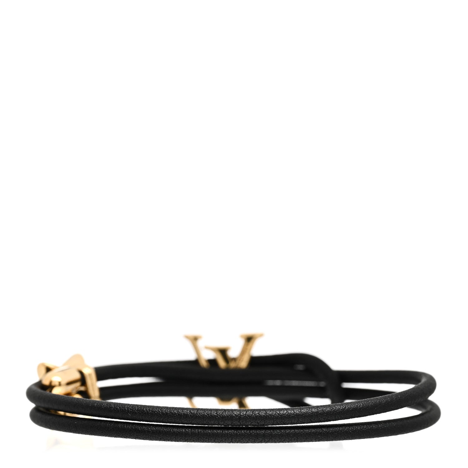 Louis Vuitton Calfskin Bloom Bracelet Black 3 of 6