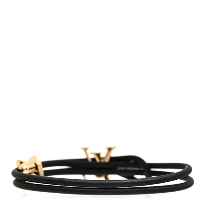 Louis Vuitton Calfskin Bloom Bracelet Black 3 of 6