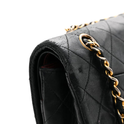 Chanel Lambskin Quilted Medium Double Flap Black 14 of 15