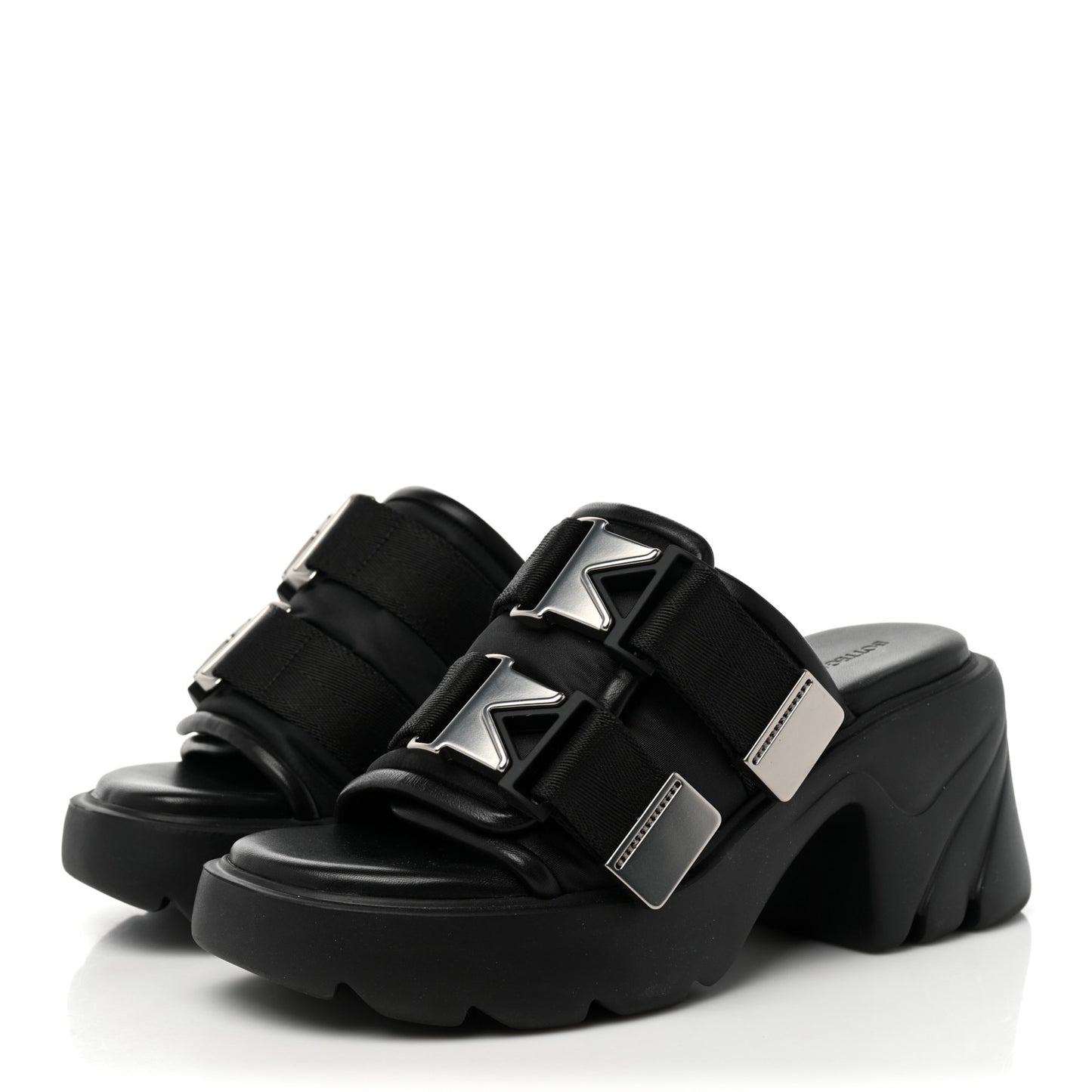 Nappa Flash 80mm Sandals 38 Black