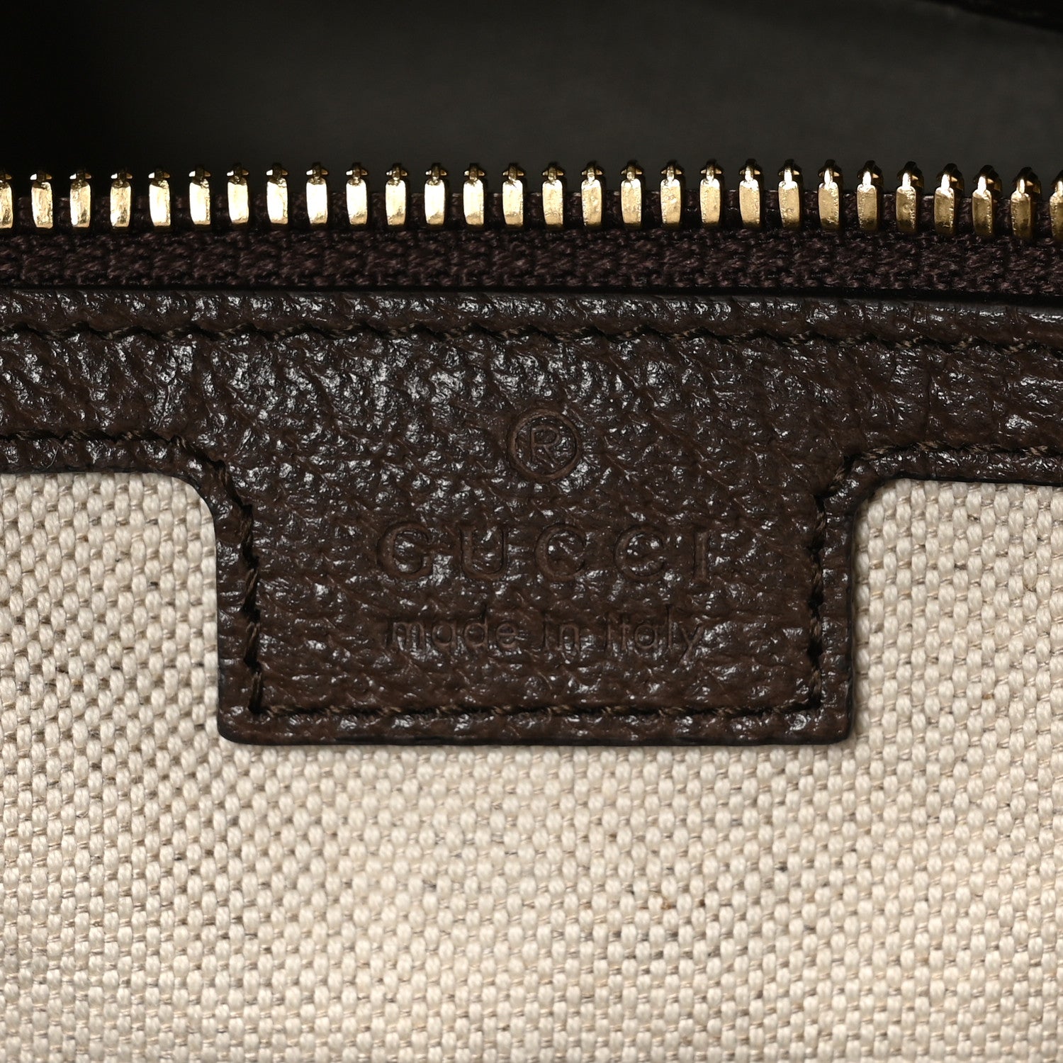 Gucci Monogram Jumbo GG Textured Dollar Calfskin Web Medium Duffle Bag Camel Ebony 5 of 9