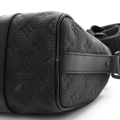 Louis Vuitton Monogram Taurillon Keepall Bandouliere 25 Black 10 of 11
