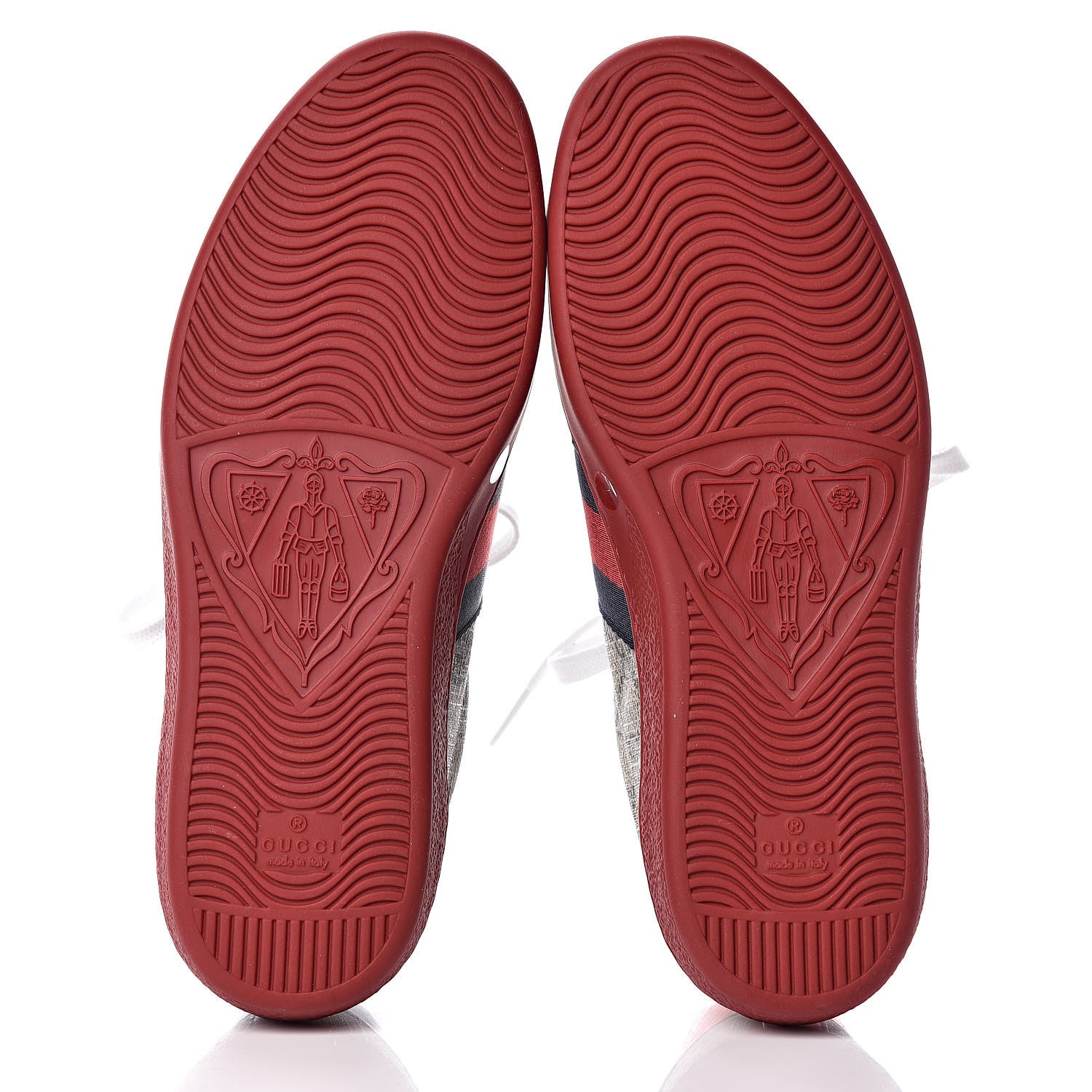 Gucci GG Supreme Monogram Mens New Ace Low-Top Sneaker 7 Beige Red 5 of 10