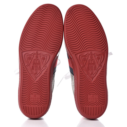 Gucci GG Supreme Monogram Mens New Ace Low-Top Sneaker 7 Beige Red 5 of 10