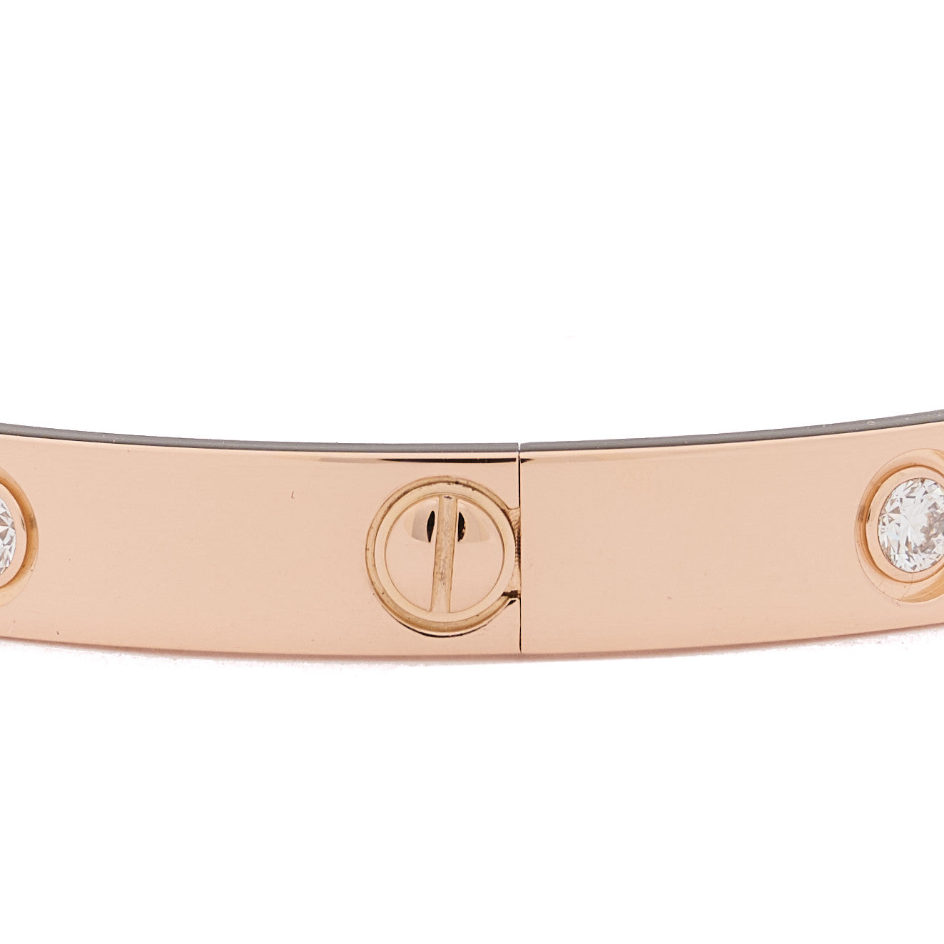 Cartier 18K Pink Gold 10 Diamond LOVE Bracelet 17 4 of 8