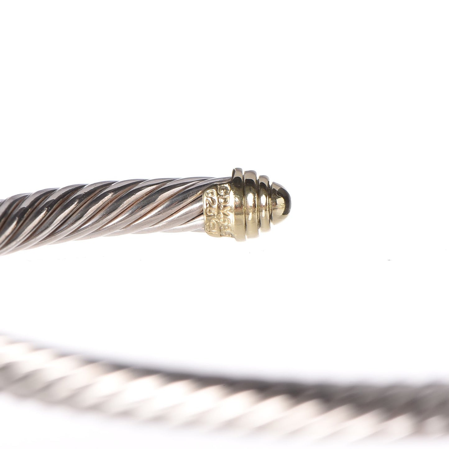Sterling Silver 14K Yellow Gold 5mm Cable Classics Bracelet
