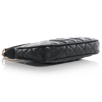 Chanel Caviar Quilted Pochette Black 4 of 7