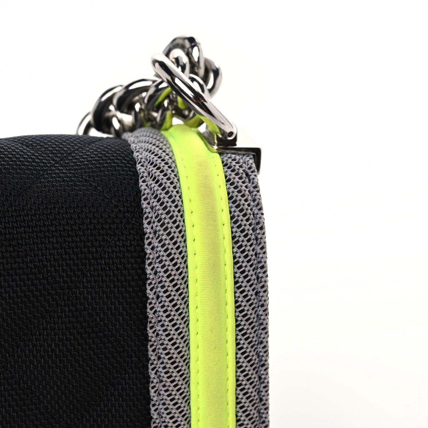 Chanel Canvas Quilted Small Fluo Boy Flap Black Grey Yellow 16 of 18