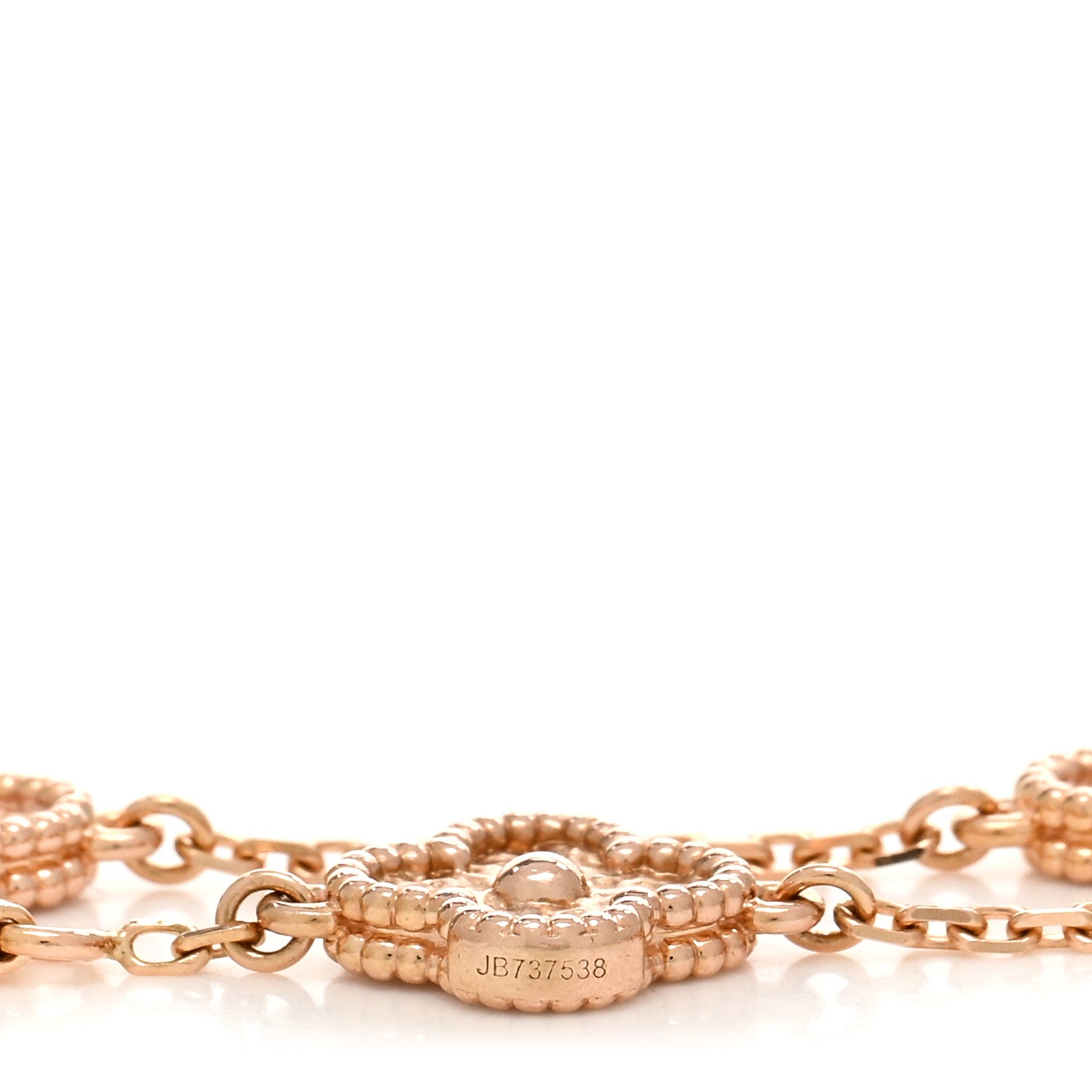 Van Cleef & Arpels 18K Rose Gold 6 Motifs Sweet Alhambra Bracelet 4 of 4