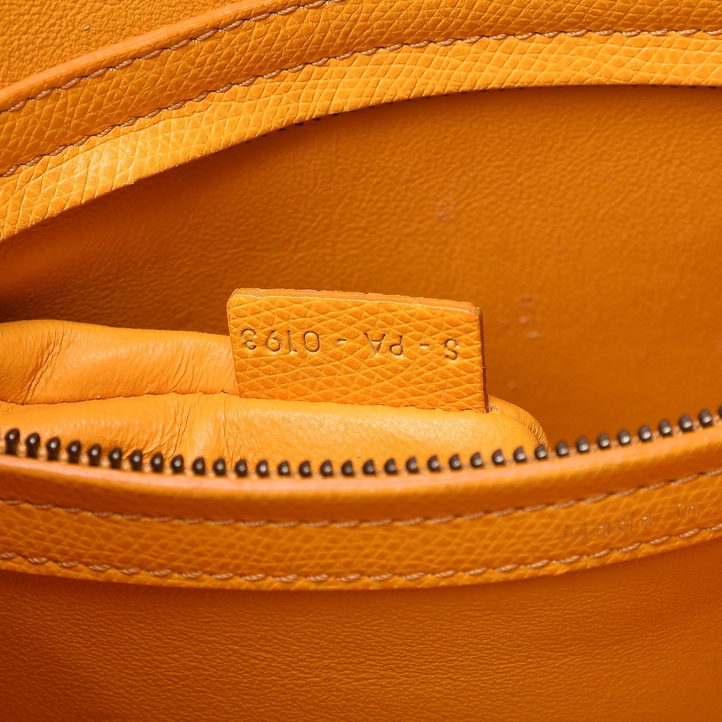 Grained Calfskin Medium Phantom Luggage Saffron