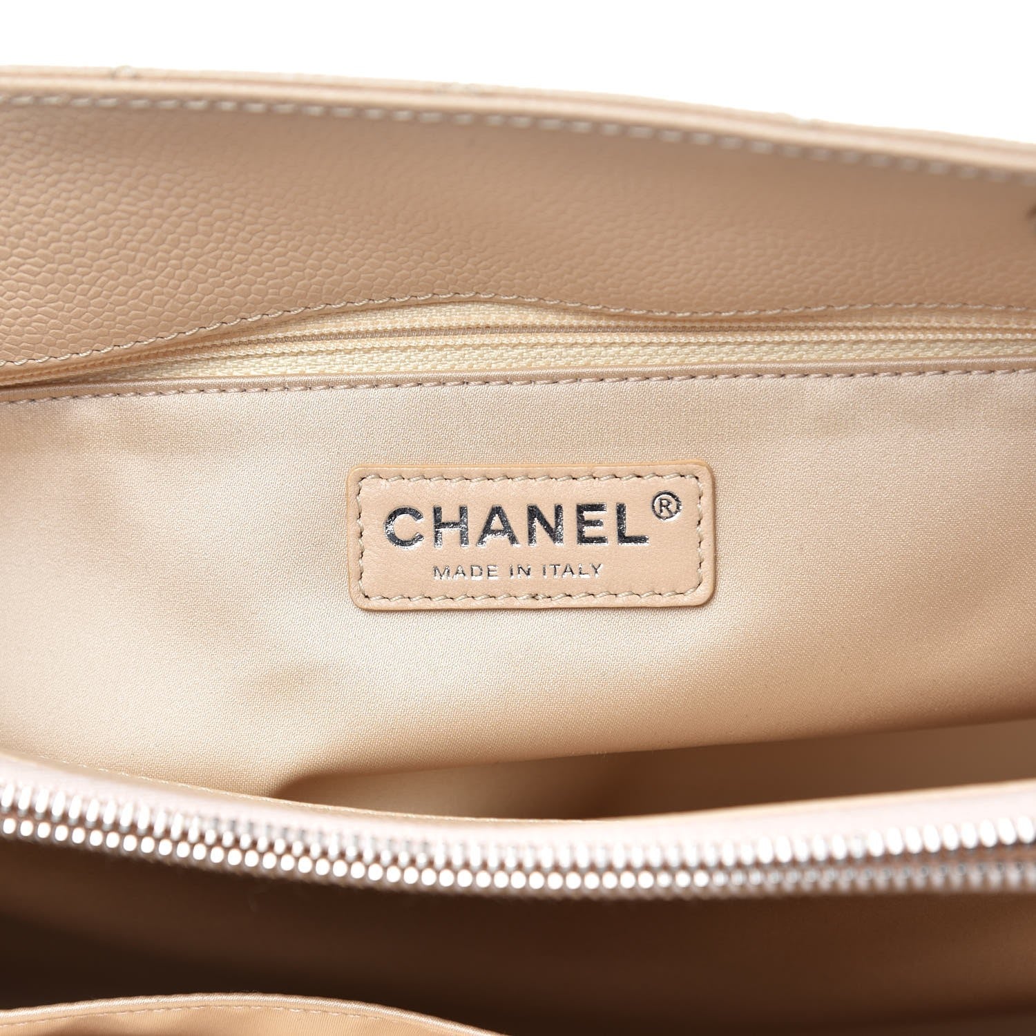 Chanel Caviar Quilted Grand Shopping Tote GST Beige Clair 6 of 10