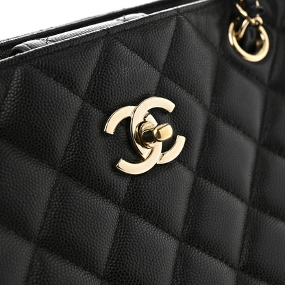 Chanel Caviar Quilted Large Shopping Tote Black 12 of 13