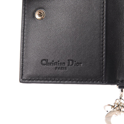 Christian Dior Lambskin Cannage Small Lady Dior Flap Card Holder Black 6 of 8