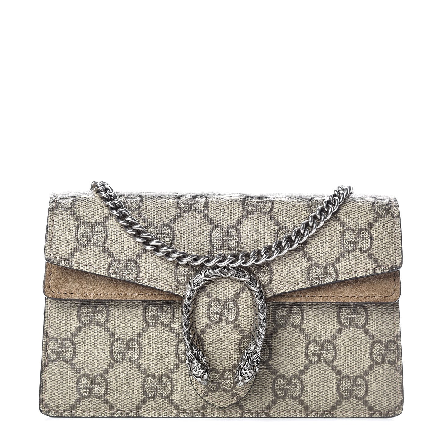 GG Supreme Monogram Super Mini Dionysus Shoulder Bag Taupe