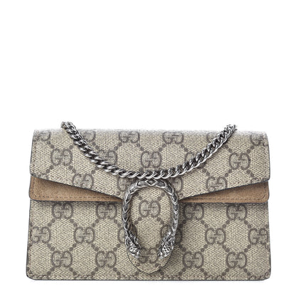 Gucci GG Supreme Monogram Super Mini Dionysus Shoulder Bag Taupe 1 of 10