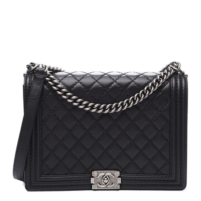 Chanel Calfskin Quilted Large Boy Flap Black 1 of 10
