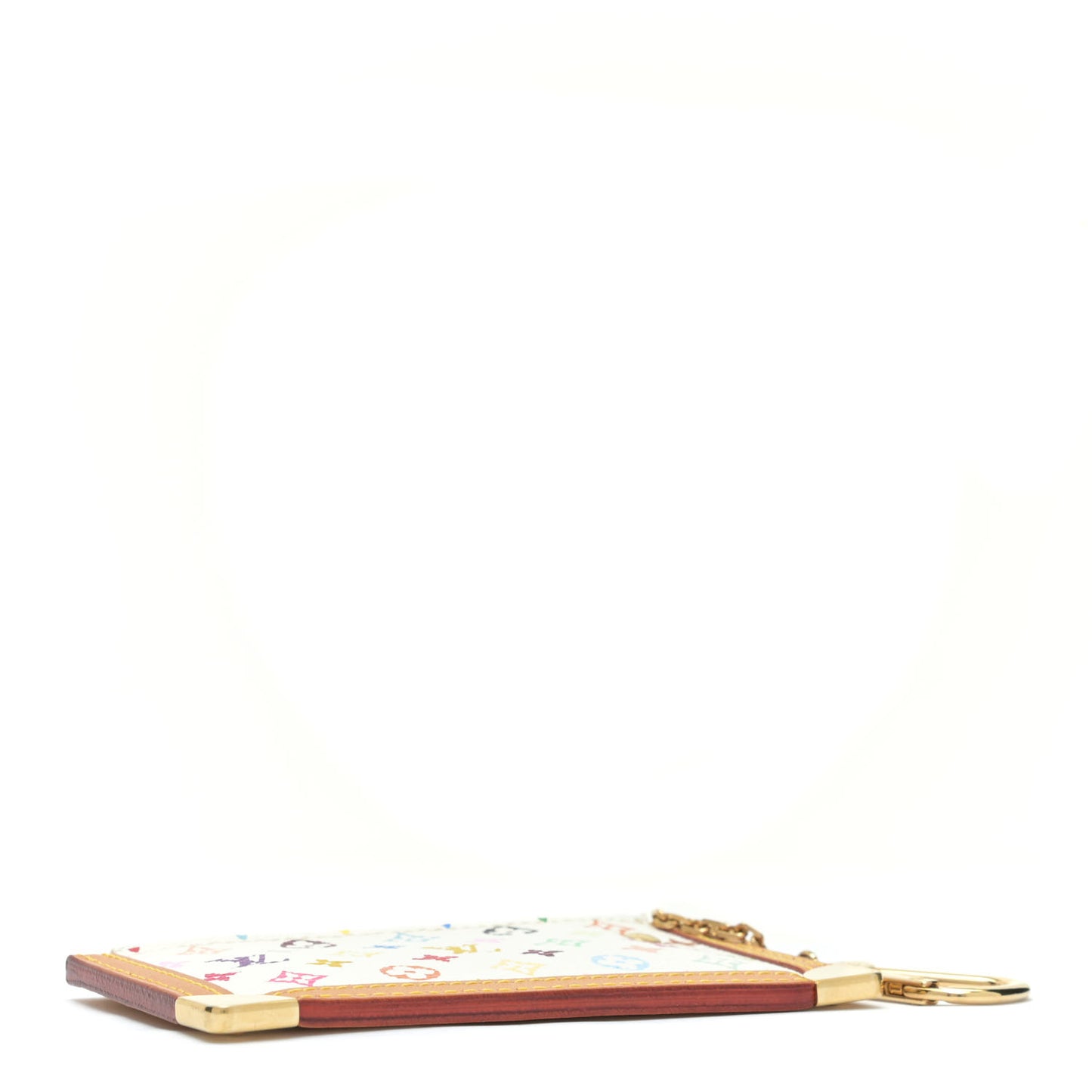 Monogram Multicolor Key Pouch White