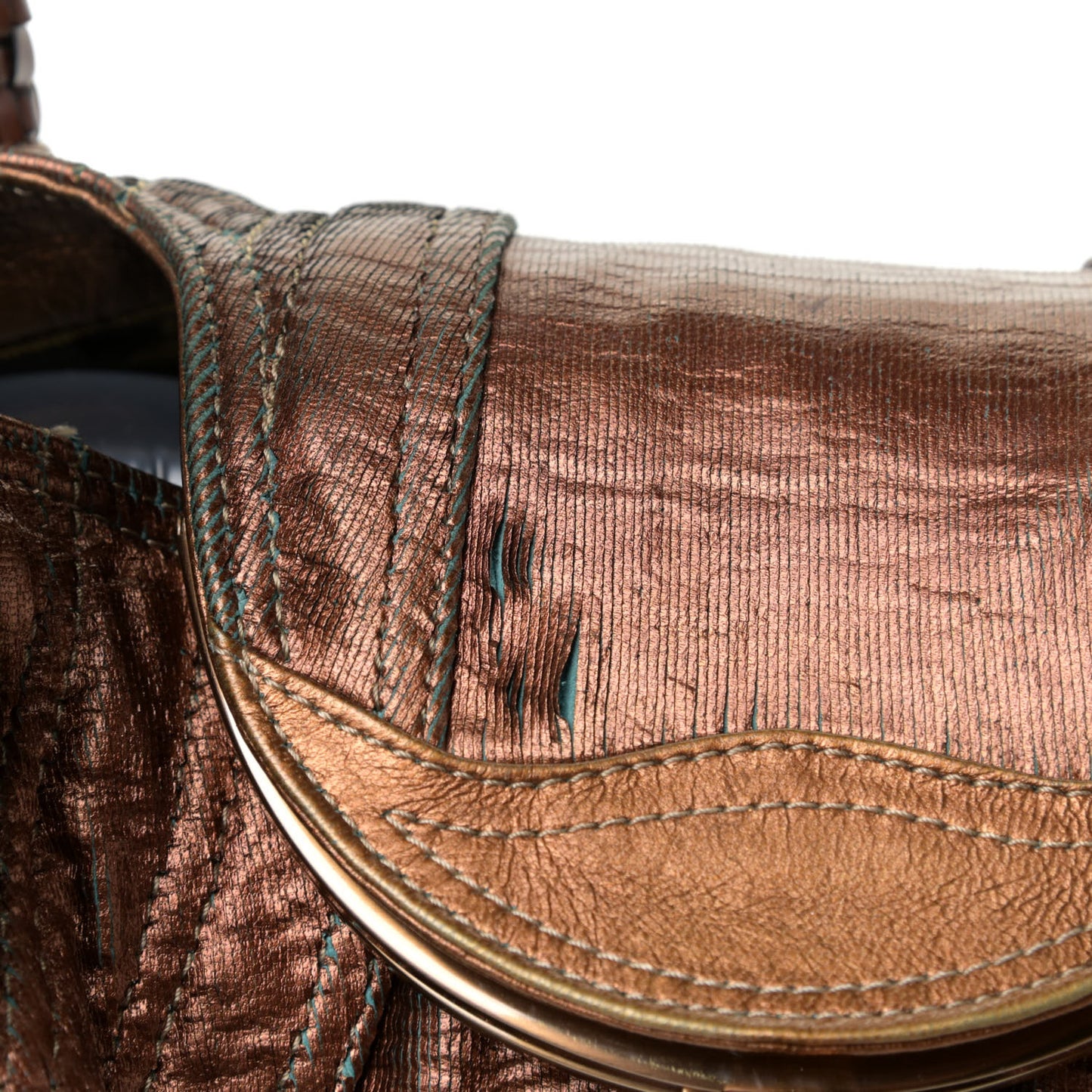 Nappa Fortuny Hologram Spy Tobacco Oro Ambrato