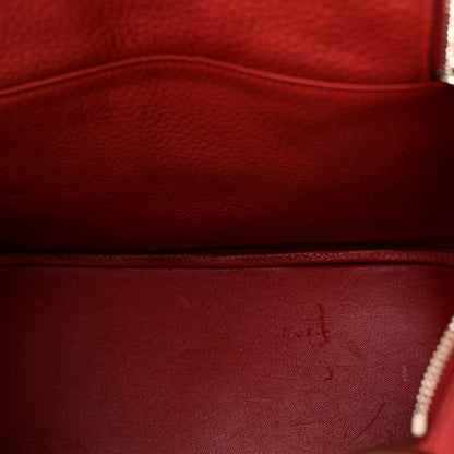 Hermes Taurillon Clemence Lindy 30 Rouge Garance 5 of 12