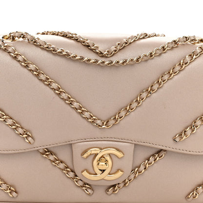 Chanel Metallic Lambskin Small CC Chain Flap Light Gold 8 of 12