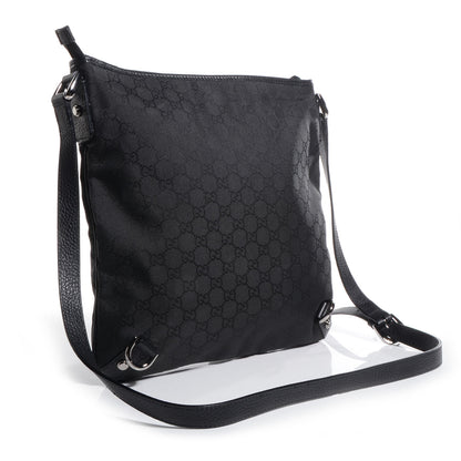 Gucci Nylon Monogram Abbey Messenger Bag Black 3 of 7