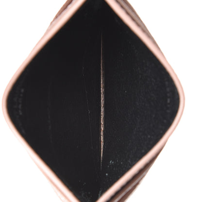 Saint Laurent Grain De Poudre Matelasse Chevron Monogram Credit Card Case Pale Pink 5 of 9