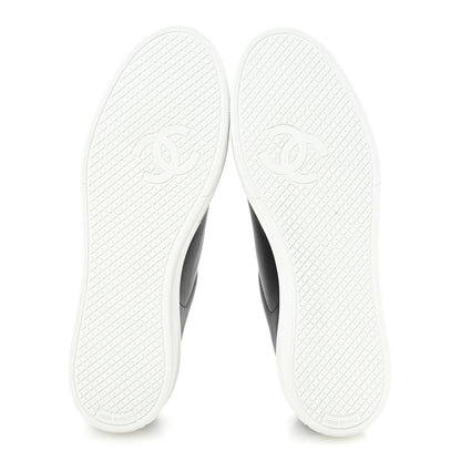 Chanel Calfskin CC Womens Sneakers 38.5 Black 6 of 9