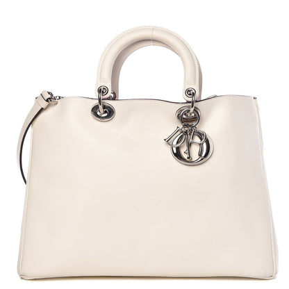 Christian Dior Smooth Calfskin Large Diorissimo Tote White 1 of 19