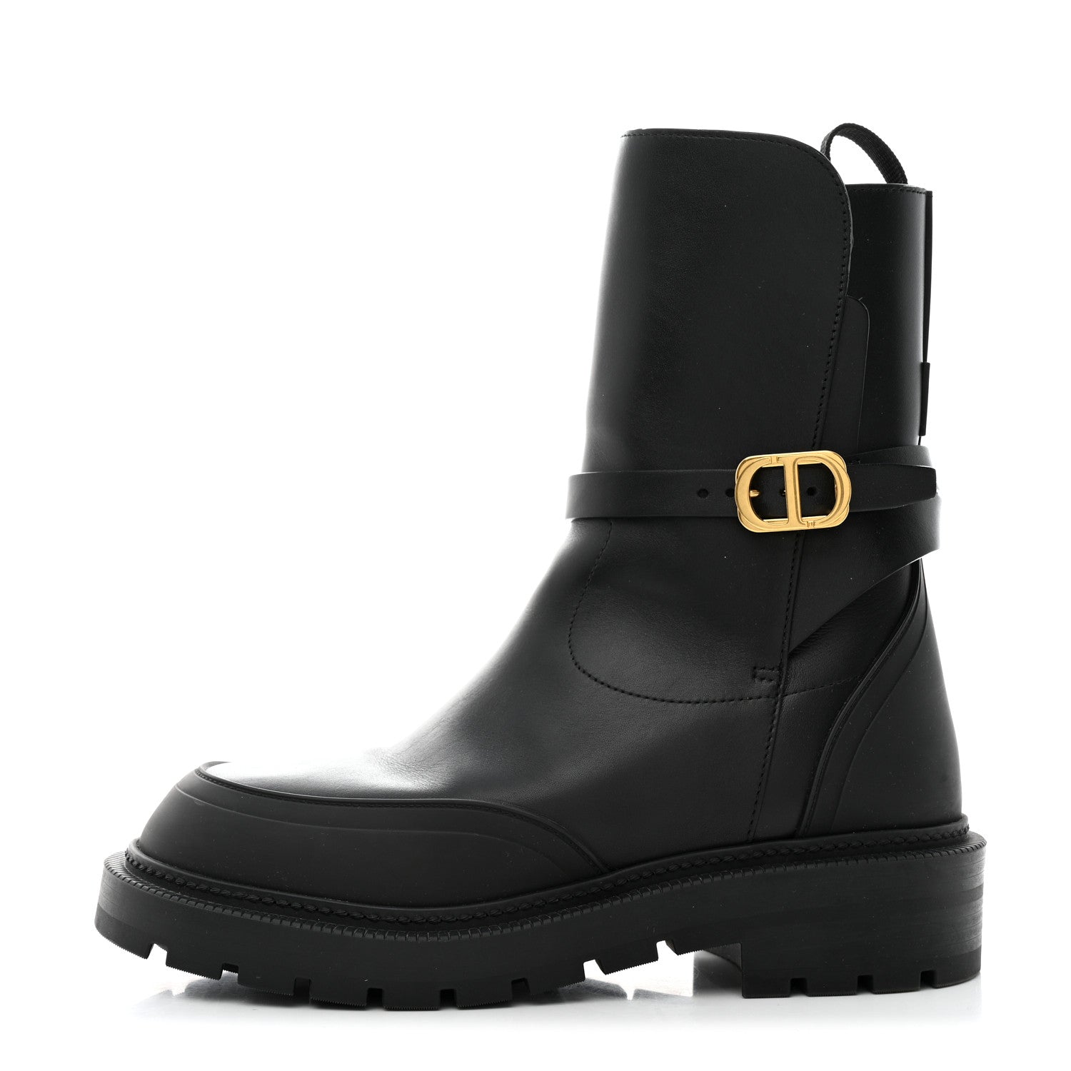 Christian Dior Calfskin Empreinte Ankle Boot 36.5 Black 1 of 8