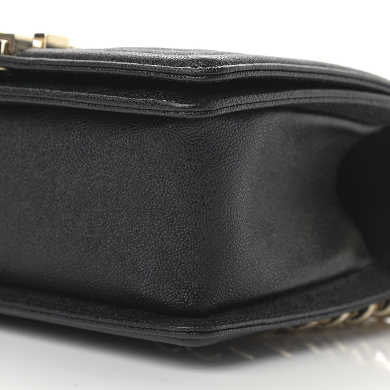 Chanel Iridescent Caviar Chevron Quilted Small Boy Flap Black 10 of 12