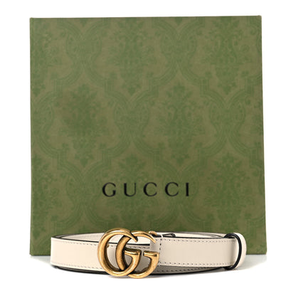 Gucci Calfskin Double G 20mm Belt 85 34 Mystic White 6 of 6