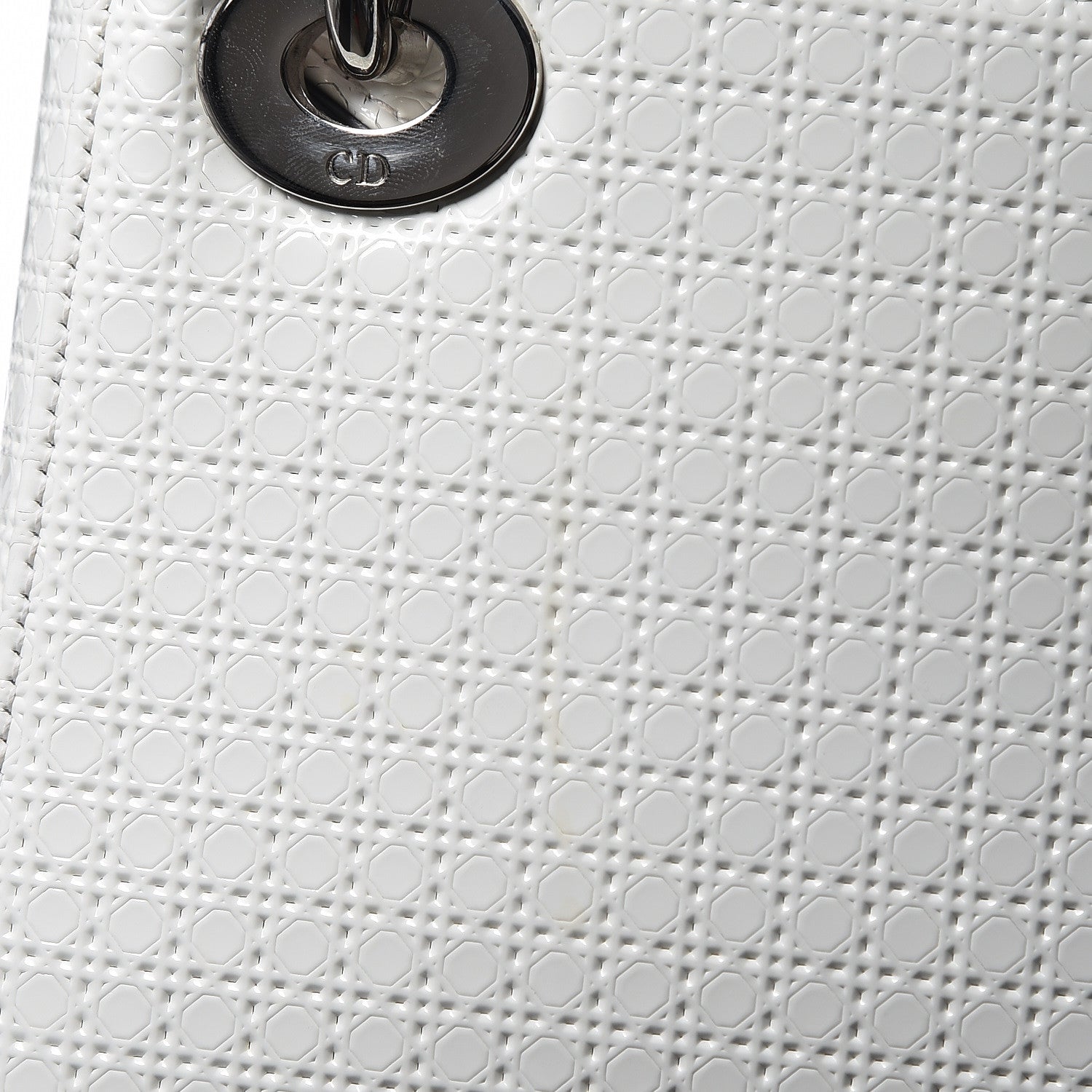 Christian Dior Patent Micro-Cannage Mini Lady Dior White 12 of 12