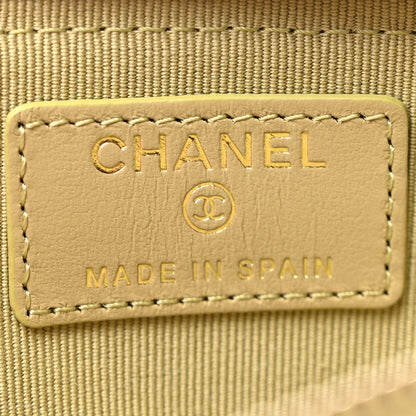 Chanel Lambskin Quilted Chanel 19 Zip Card Holder Wallet Light Green 6 of 7
