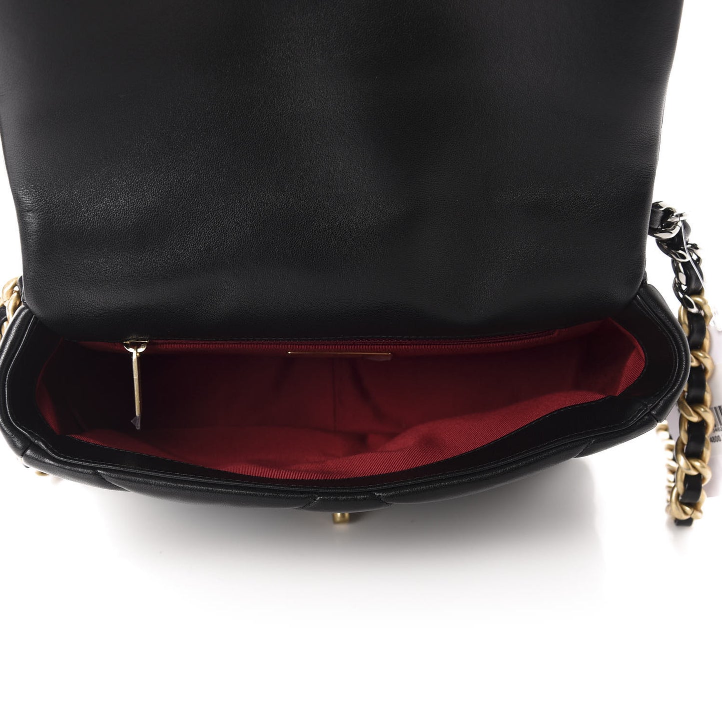 Lambskin Quilted Medium 19 Flap Black
