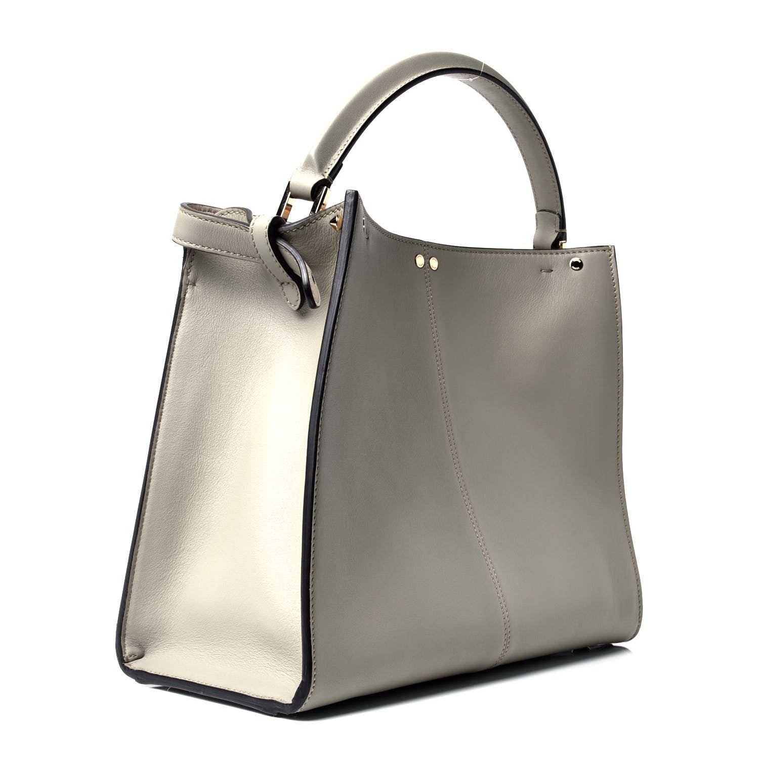 Fendi Vitello Seta Century Medium Peekaboo X-Lite Mandorlo Blueberry 2 of 4