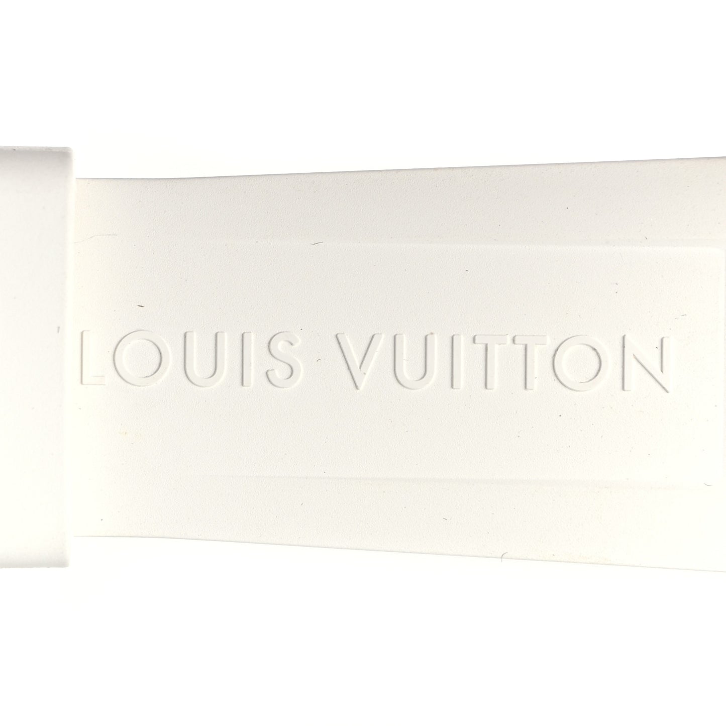 Rubber Monogram Tambour Watch Strap White