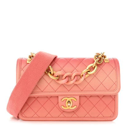 Chanel Caviar Quilted Medium Sunset On The Sea Flap Coral 1 of 10